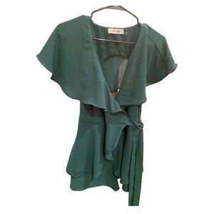 Do+Be Romper in Dark Green